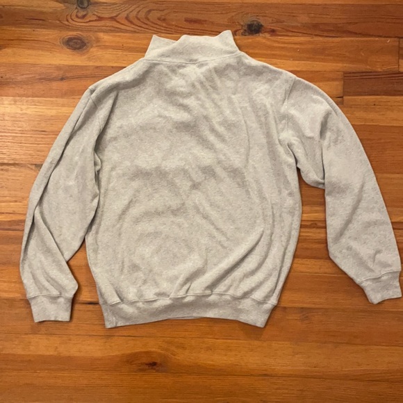 VTG Polo by Ralph Lauren Gray Sweatshirt Raised Felt Lettering USA Flag XL - Picture 8 of 15